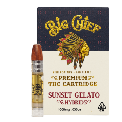 Big Chief THC Vape Cartridge 1g Sunset Gelato